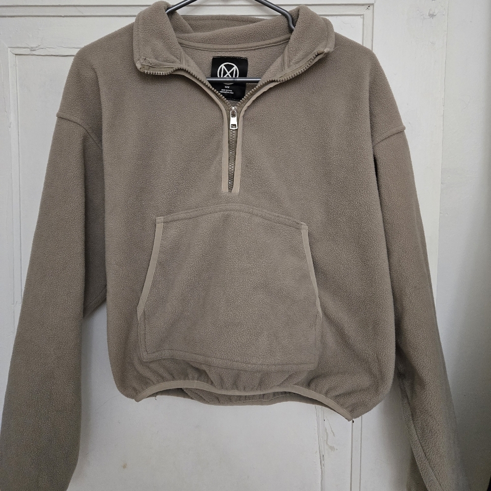 Beige Fleece Sweatshirt
